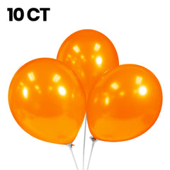 Party Balloons, Pearlized Balloons, 12" Metallic Balloons, Pastel Balloons, Orange Balloons - Gift Expressions