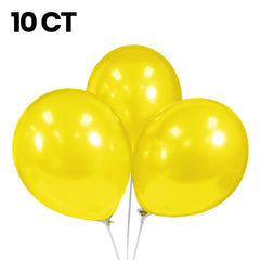 Party Balloons, Pearlized Balloons, 12" Metallic Balloons, Pastel Balloons, Yellow Balloons - Gift Expressions