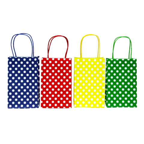 12 CT | Primary Polka Dot Kraft Bags