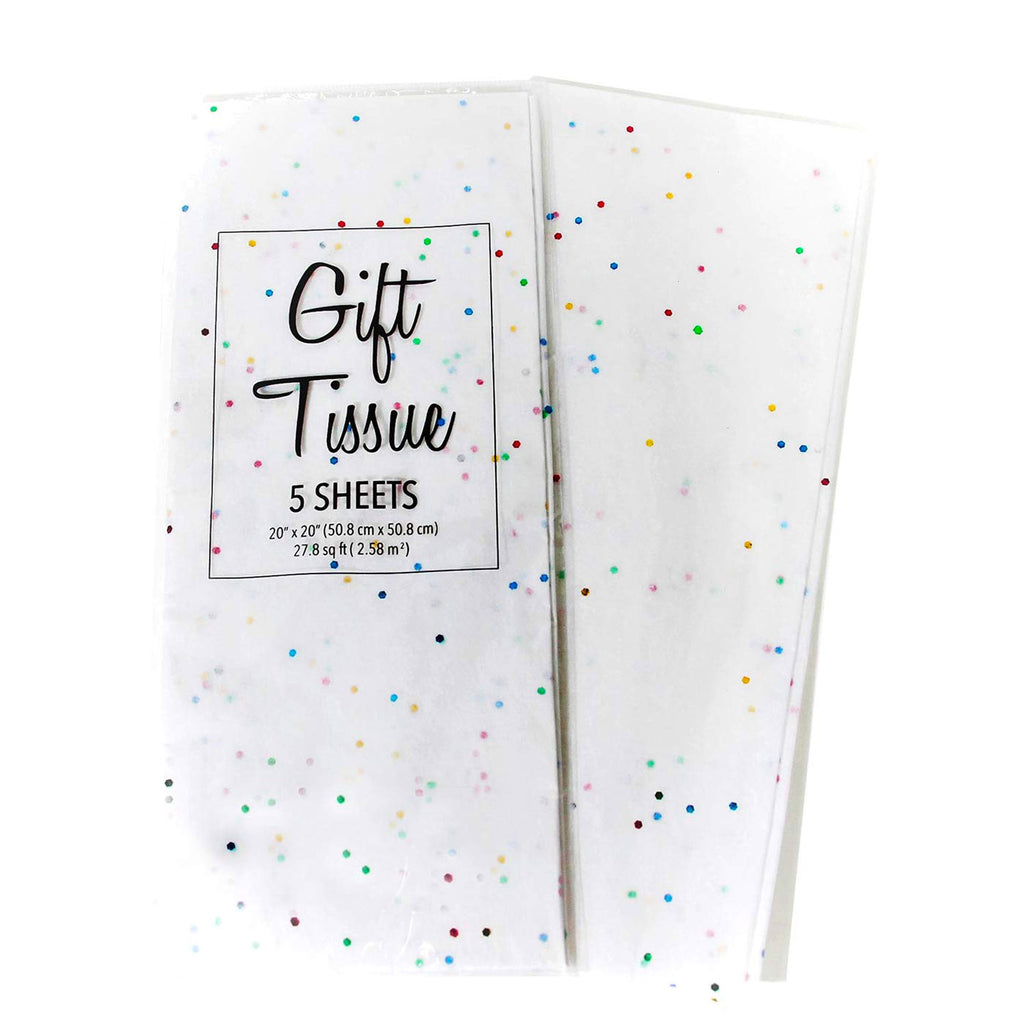 Glitter Tissue Paper Sheets, 6 Packs of 5 Sheets (30 Sheets Total) 