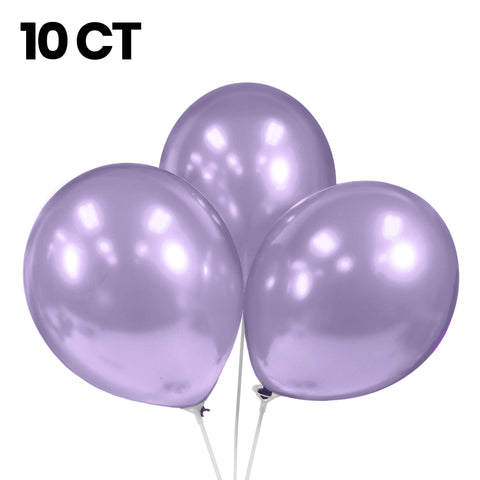 Party Balloons, Pearlized Balloons, 12" Metallic Balloons, Pastel Balloons, Lavender Balloons - Gift Expressions
