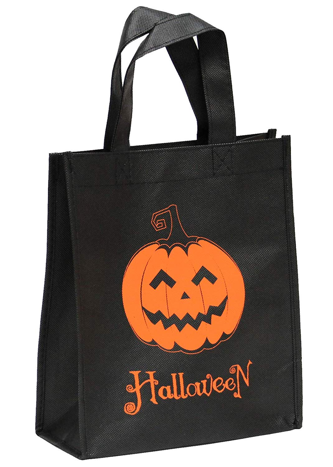 Halloween Reusable Trick or Treat Candy Bag [Black Pumpkin]