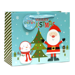 SANTA'S HELPERS CHRISTMAS PREMIUM GIFT BAGS/ 3D GLITTER