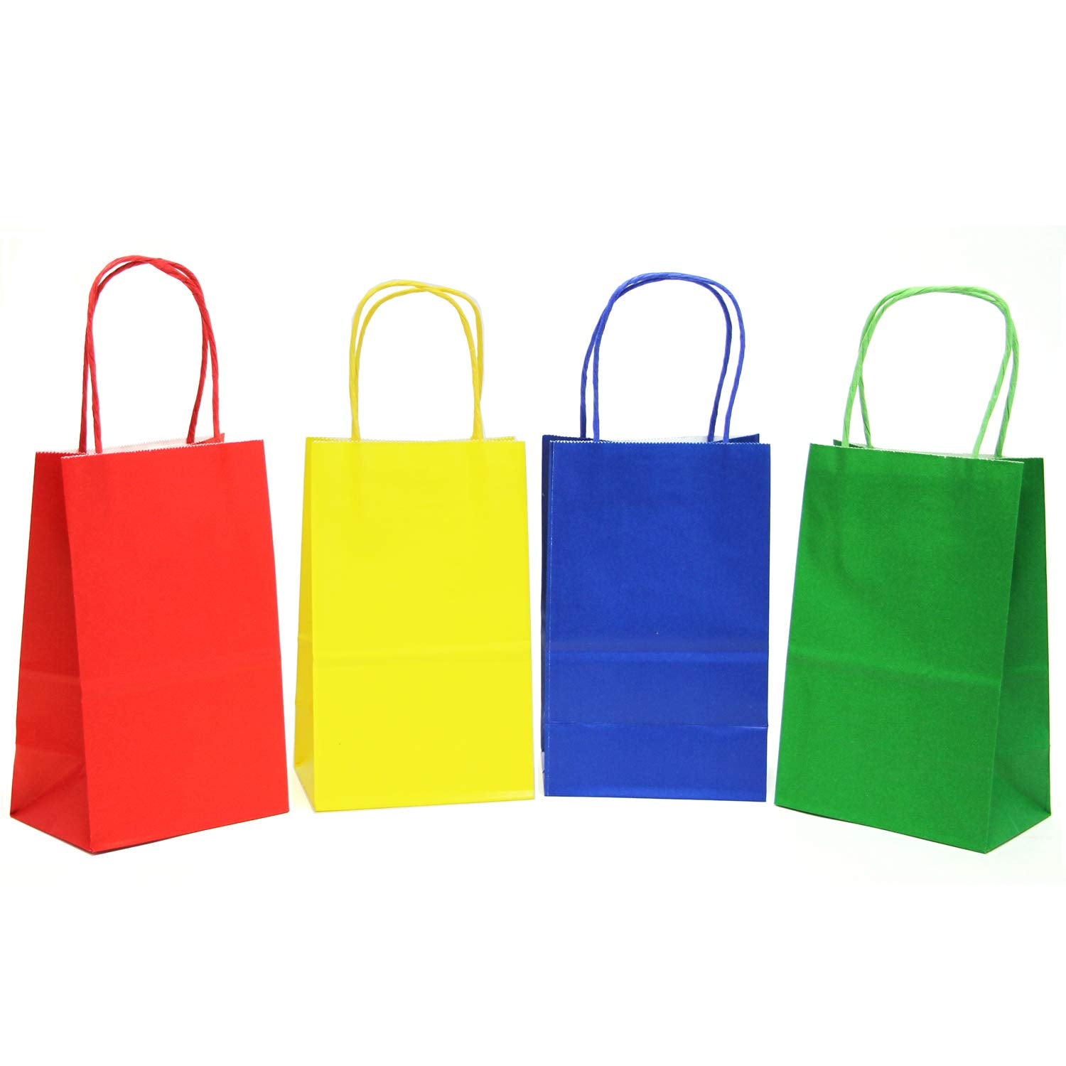 12 CT | Primary Color Kraft Bags