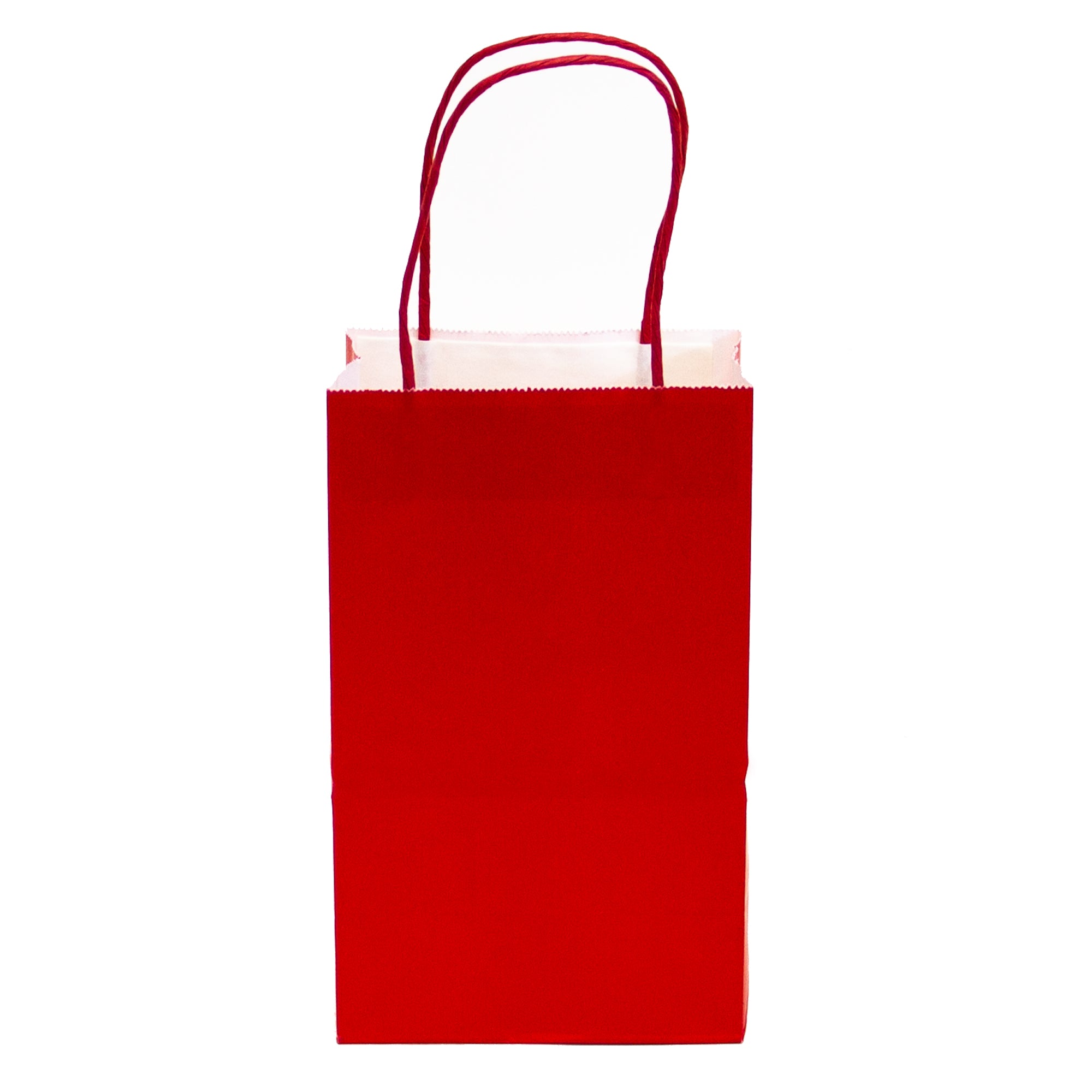 12 CT Solid Color Kraft Bags Gift Favor Bags with Twisted Color Han