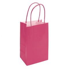 Kraft Bags, Hot Pink kraft bag, high quality matte kraft paper gift bags, small kraft bags, favor bags, easter gift bags in bulk, birthday gift bags