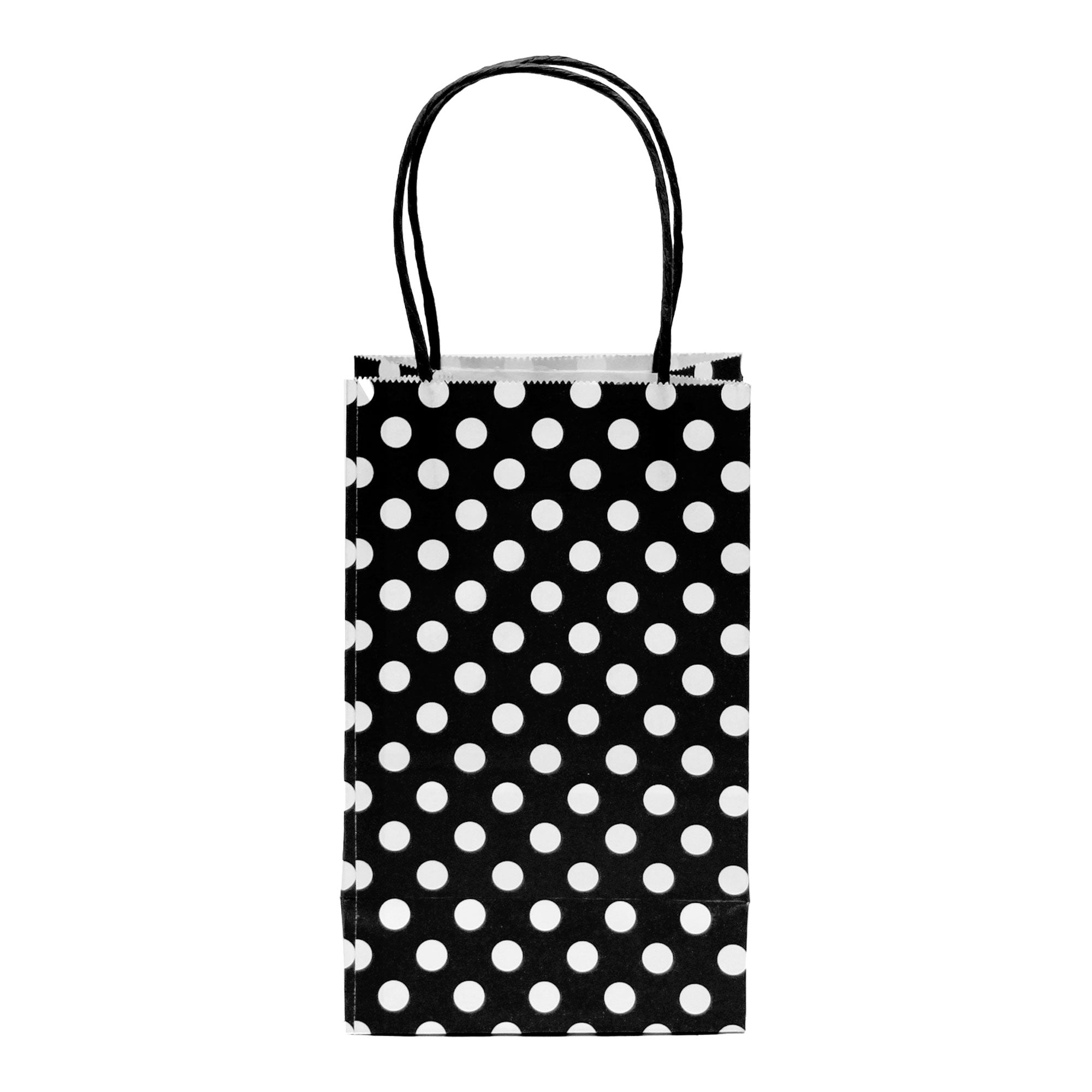 Black Polka Dot, Kraft Bags, Gift Bags, Paper Bags, Reusable Bags, Favor Bags, Wedding Favor Bags - Gift Expressions
