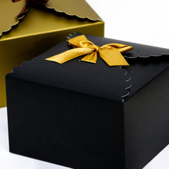 flower edge gift boxes, large favor gift boxes, scallop edge gift boxes, favor boxes, gift boxes, holiday gift boxes with ribbons, metallic gold premium gift boxes, christmas gift boxes, holiday favor gift boxes, teacher's appreciation week gift boxes, gift boxes in bulk | Gift Expressions