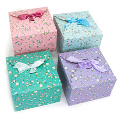 flower edge gift boxes, large favor gift boxes, scallop edge gift boxes, favor boxes, gift boxes, pastel gift boxes with ribbons, floral pattern gift boxes, baby shower favor gift boxes, wedding favor gift boxes, teacher's appreciation week gift boxes, gift boxes in bulk, DIY wedding favor ideas | Gift Expressions