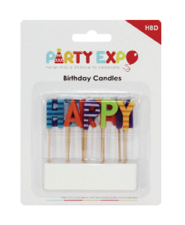 HAPPY BIRTHDAY LETTERS CANDLES