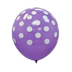 Polka Dot Latex Balloons, Party Balloons, Polka Dot Party Ideas, Polka Dot Theme, Lavender Polka Dot Balloons - Gift Expressions