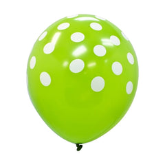 Polka Dot Latex Balloons, Party Balloons, Polka Dot Party Ideas, Polka Dot Theme, Lime Green Polka Dot Balloons - Gift Expressions