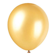 Party Balloons, Pearlized Balloons, 12" Metallic Balloons, Pastel Balloons, Gold Balloons - Gift Expressions