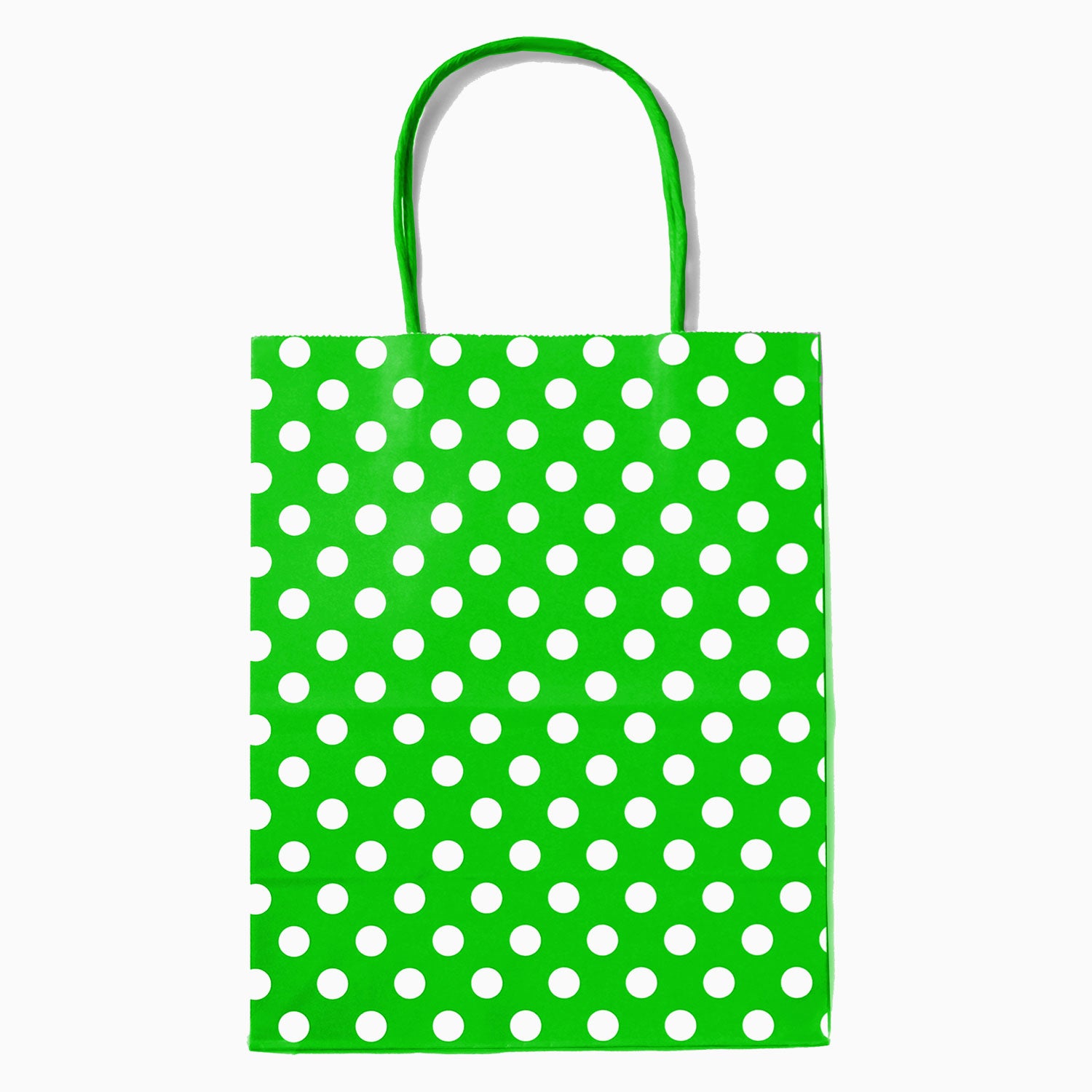 Green Polka Dot, Kraft Bags, Gift Bags, Paper Bags, Reusable Bags, Favor Bags, Wedding Favor Bags - Gift Expressions