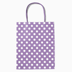 Lavender Polka Dot, Kraft Bags, Gift Bags, Paper Bags, Reusable Bags, Favor Bags, Wedding Favor Bags - Gift Expressions