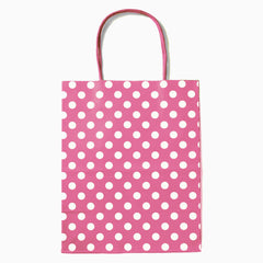 Hot Pink Polka Dot, Kraft Bags, Gift Bags, Paper Bags, Reusable Bags, Favor Bags, Wedding Favor Bags - Gift Expressions