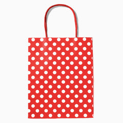 Red Polka Dot, Kraft Bags, Gift Bags, Paper Bags, Reusable Bags, Favor Bags, Wedding Favor Bags - Gift Expressions