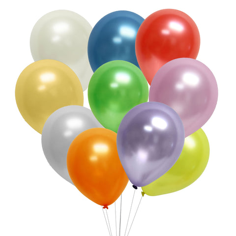 12" Pearlized Latex Balloons [Assorted Colors]