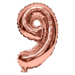 15 3/4" FOIL ROSE GOLD BALLOONS -NUMBERS -